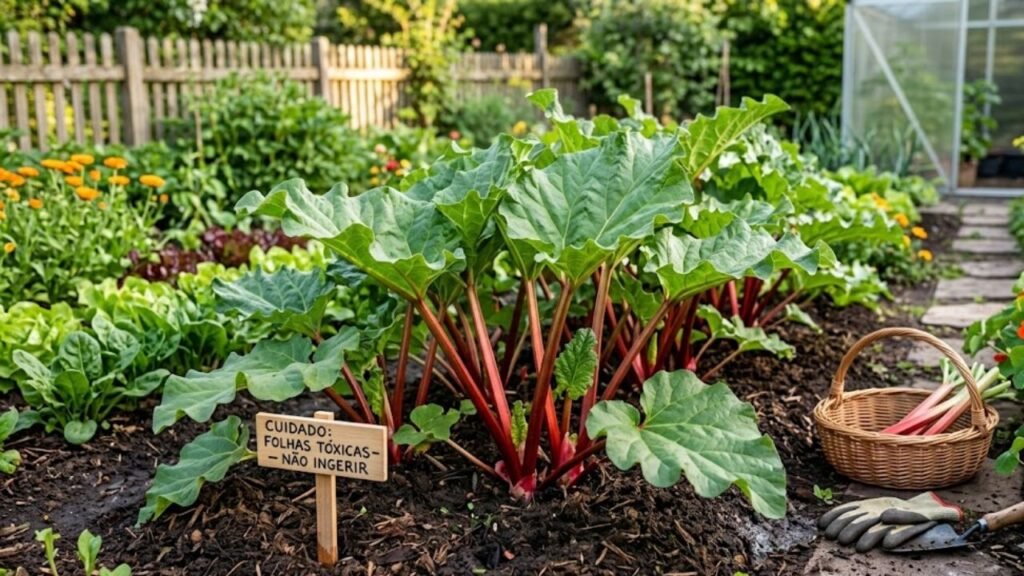 cultivo de ruibarbo