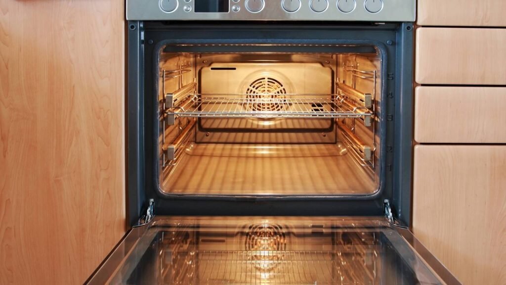 limpar a porta do forno