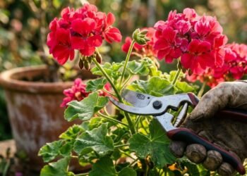 O segredo do ponto exato para podar o gerânio e fazer a planta explodir em flores