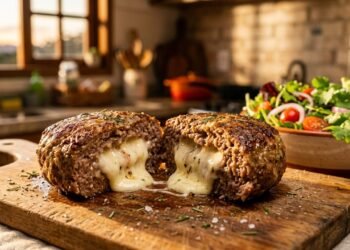 O segredo do hambúrguer recheado que elimina 120 kcal por unidade sem perder o sabor