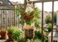 Como fazer um jardim suspenso de pimentas usando garrafas de plástico usadas e corda de ráfia