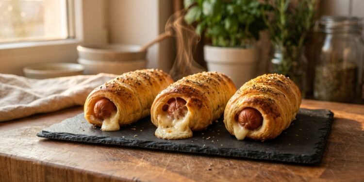 Receita de hot dog enrolado no pão de forma sai da air fryer dourado e crocante