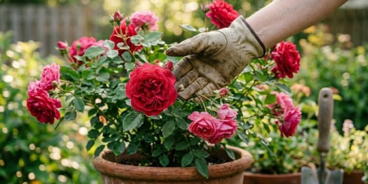 Como fazer sua roseira em vaso florescer por muito tempo