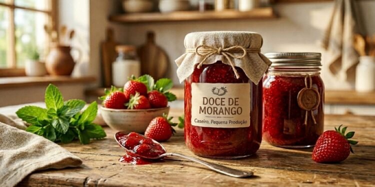 Morango e hortelã se unem nesta geleia caseira refrescante e cheia de sabor