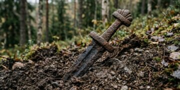 Descoberta sem precedentes: menino de 6 anos encontra espada viking de 1300 anos