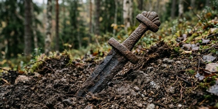 Descoberta sem precedentes: menino de 6 anos encontra espada viking de 1300 anos