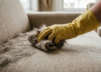 O truque caseiro mais eficaz para remover pelos de pets do sofá e evitar acúmulo de sujeira nos estofados