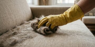 O truque caseiro mais eficaz para remover pelos de pets do sofá e evitar acúmulo de sujeira nos estofados