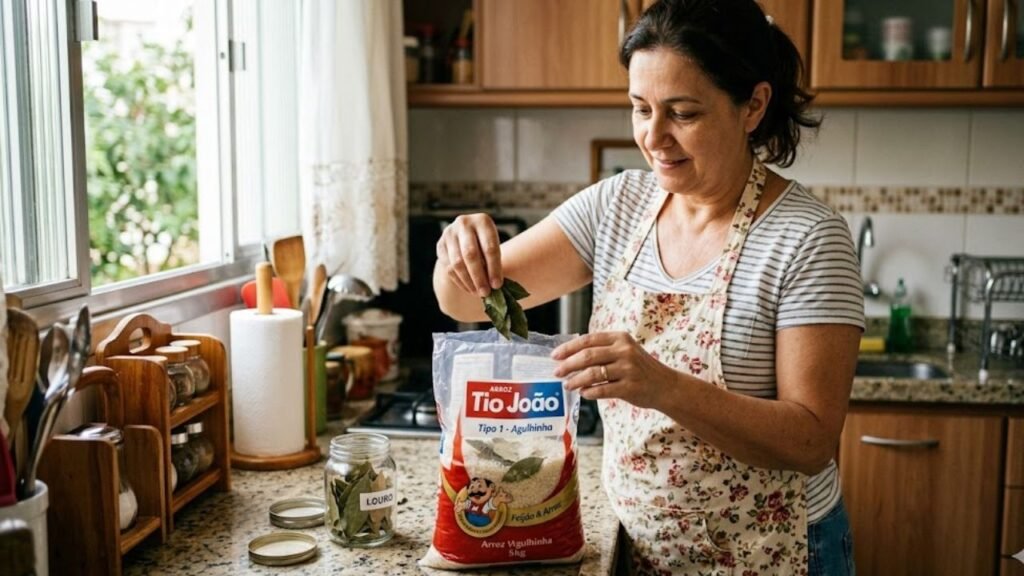 louro no arroz