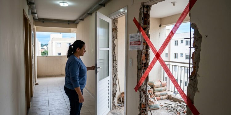 Uma vizinha derruba uma parede em seu prédio para ampliar seu negócio: Justiça manda reconstruir tudo porque isso altera a configuração do prédio