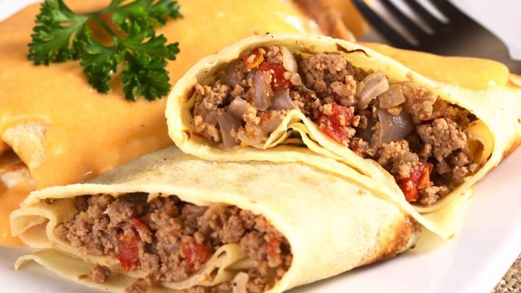 receita de panqueca de carne