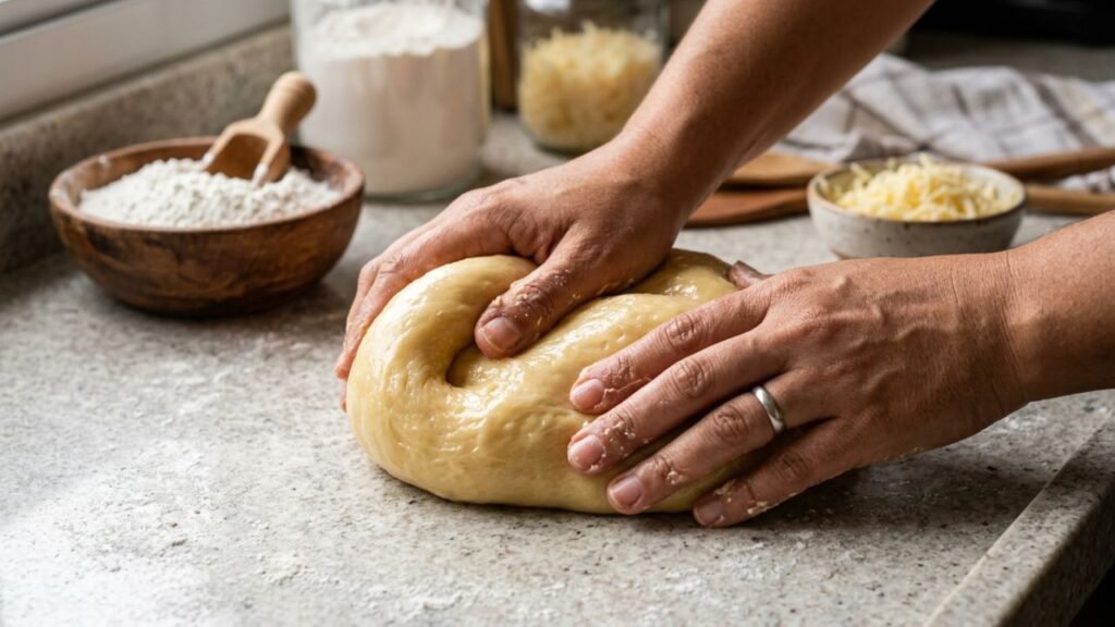 pão de queijo crocante e fácil
