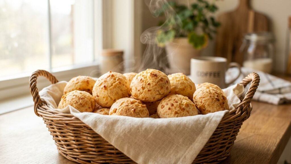 pão de queijo crocante e fácil