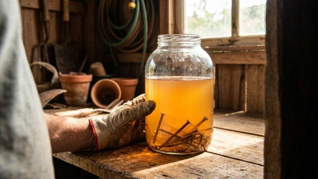 Técnica de enterrar pregos oxidados auxilia no aporte de ferro para plantas