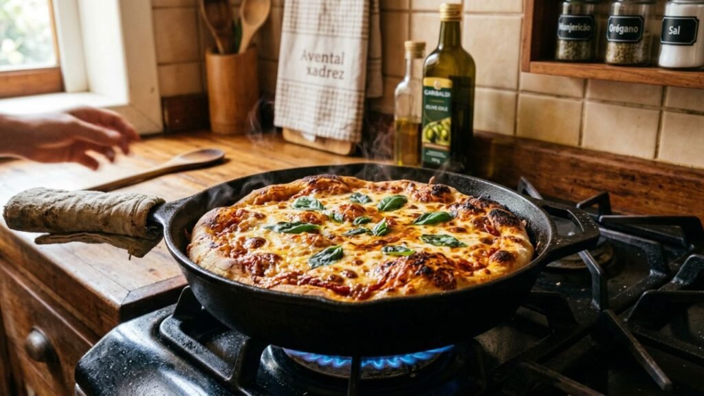 pizza de frigideira