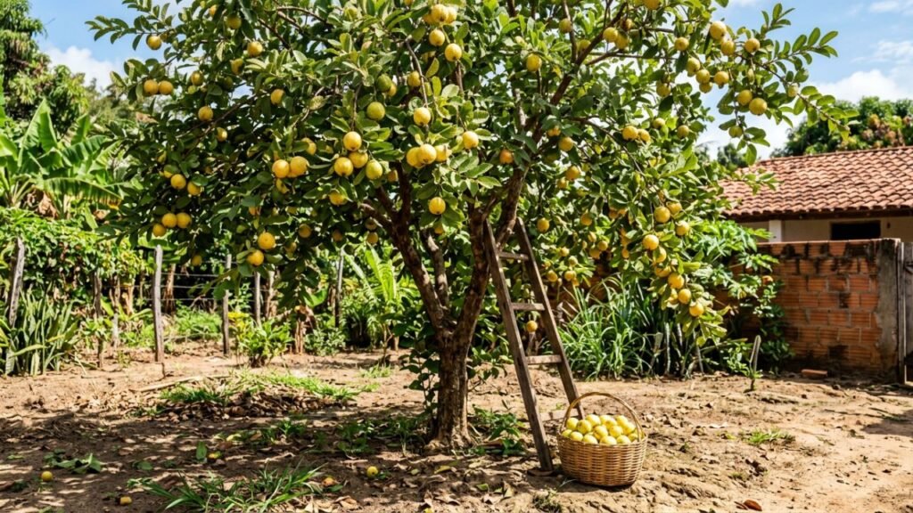 plantar goiabeira no quintal