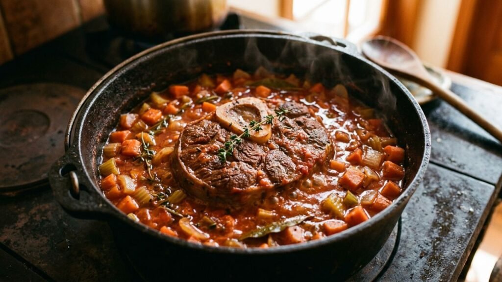 polenta com ossobuco