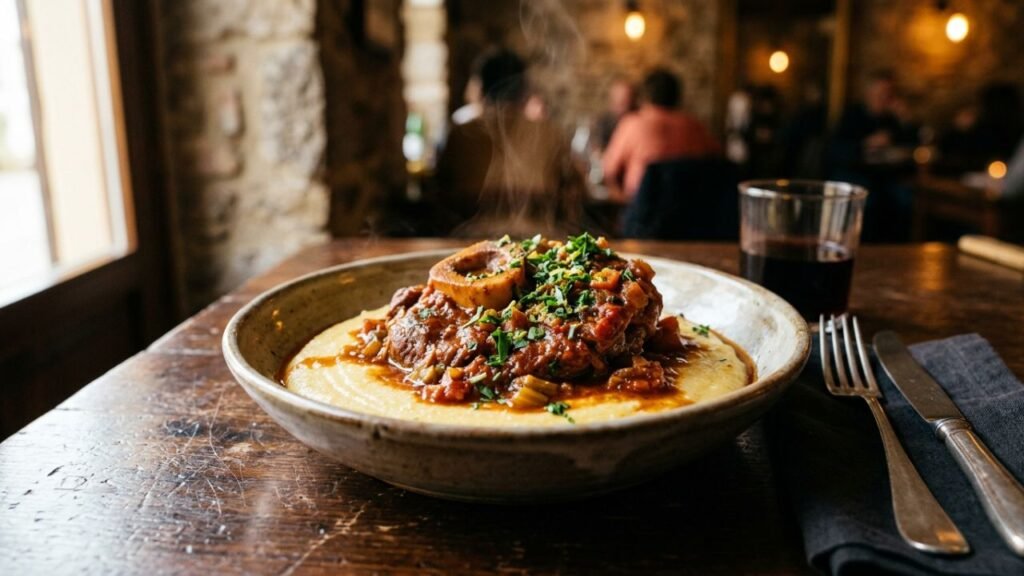 polenta com ossobuco