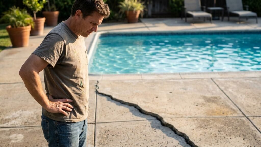 O sonho da piscina nova virou problema e a Justiça determinou reconstrução e multa