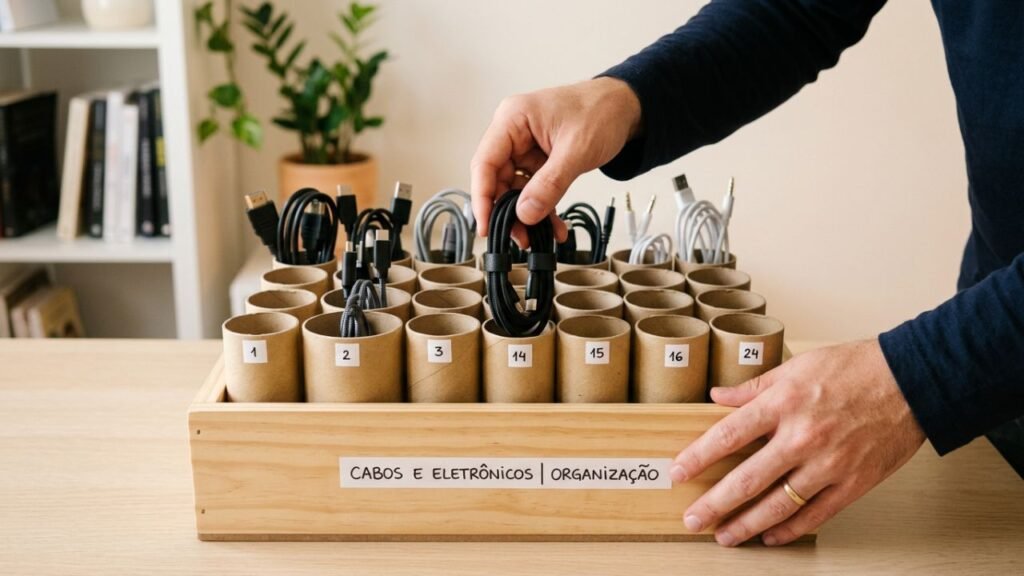 reciclar rolos de papel