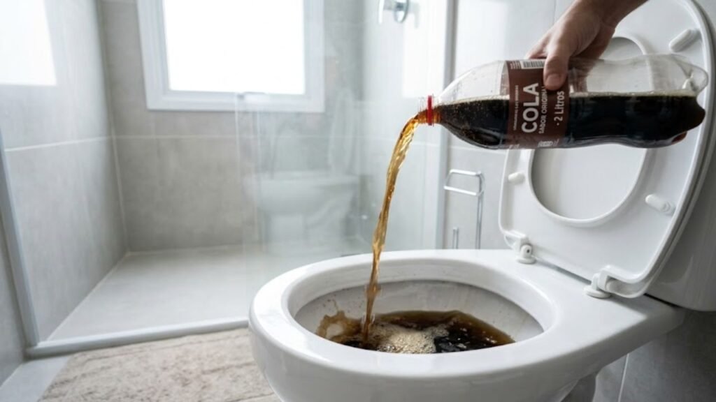 refrigerante no vaso sanitário