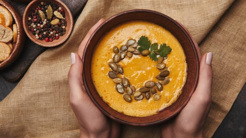 caldo de abóbora cremoso