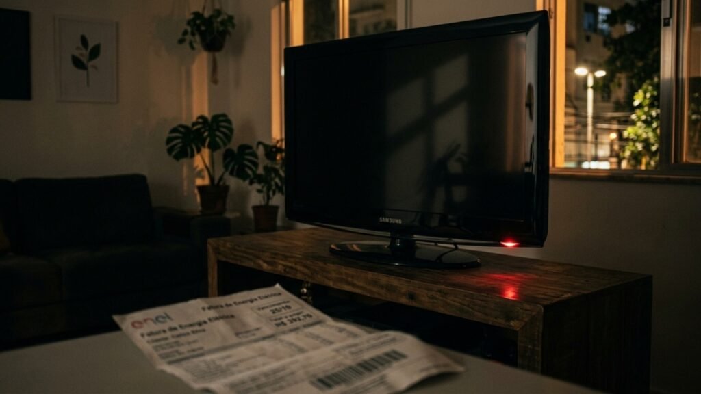 Televisão antiga apenas ligada na tomada consome até 22 W e eleva o desperdício de energia em casa