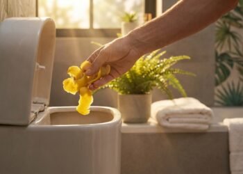 Casca de limão no vaso sanitário atua como desinfetante natural e tira odores