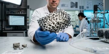 Pesquisadores da Califórnia convertem CO2 em materiais de construção resistentes ao fogo, inspirados em recifes de coral