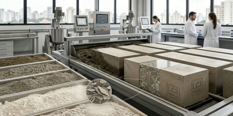 Engenheiros australianos desenvolvem método para converter argila de baixa qualidade em um suplemento de cimento com baixo teor de carbono, apresentando 15% mais resistência à compressão e 41% menos porosidade