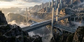As maravilhas da China mostram pontes no mar, trens sobre montanhas e arquitetura futurista gigante