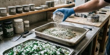 Cientistas japoneses desenvolvem uma alternativa inovadora e com menor emissão de carbono ao cimento, feita a partir de vidro reciclado e resíduos de construção