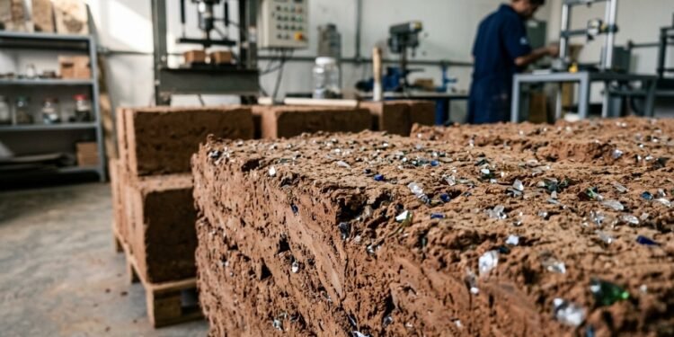 Pesquisadores britânicos usam vidro reciclado para fabricar blocos de terra comprimida até 90% mais resistentes à compressão e 30% mais resistentes à tração