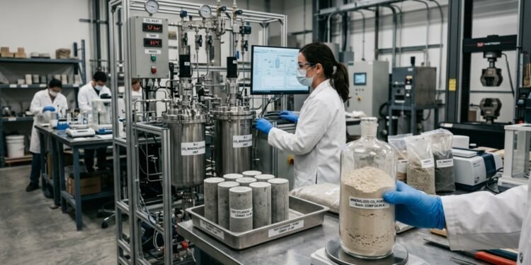 Startup holandesa desenvolve a maior planta de mineralização de CO2 do mundo para convertê-lo em materiais de construção