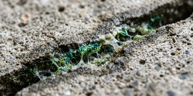 Cientistas do Texas desenvolvem um tipo de "concreto vivo" que cura suas próprias rachaduras usando líquens sintéticos