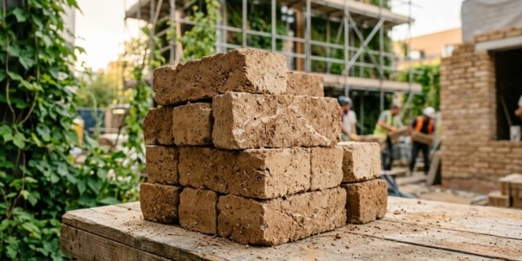 Uma startup britânica desenvolve um novo material de construção que captura carbono, armazena-o permanentemente e o transforma em tijolos recicláveis, com zero emissões na sua fabricação