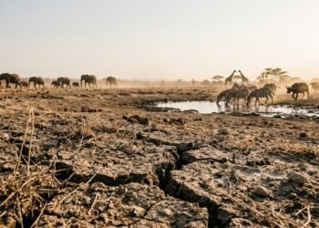 Seca na savana africana revela a luta extrema dos animais por água, alimento e sobrevivência