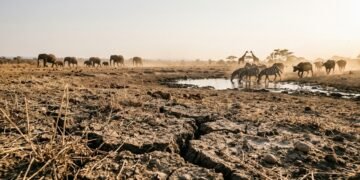 Seca na savana africana revela a luta extrema dos animais por água, alimento e sobrevivência