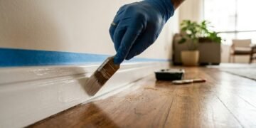 Rodapé branco, tons terrosos e marcenaria clara transformam qualquer casa sem esforço