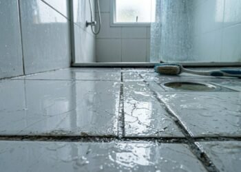 Esse piso bonito pode virar um problema no banheiro e dificultar a limpeza todos os dias