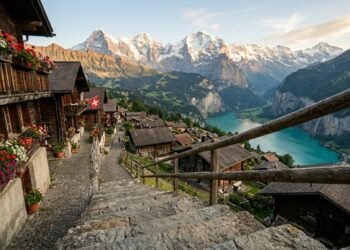 Maravilhas da Suíça revelam vilas alpinas, lagos surreais e paisagens que parecem conto de fadas