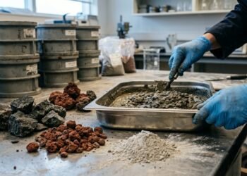 Pesquisadores de Stanford reinventam o cimento usando uma receita romana com rochas vulcânicas pré-aquecidas, tornando-o mais resistente sem a necessidade de aço e reduzindo drasticamente as emissões