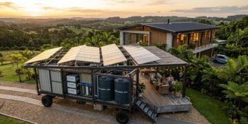 Startup lança plataforma móvel solar totalmente autônoma com baterias de íon-sódio, gerando entre 45 e 64 kWh por dia, além de um gerador de água atmosférica com capacidade de 68 litros por dia, o suficiente para abastecer duas residências de porte médio