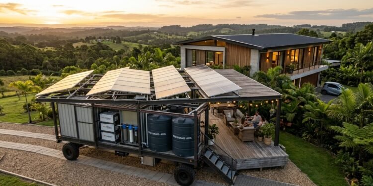 Startup lança plataforma móvel solar totalmente autônoma com baterias de íon-sódio, gerando entre 45 e 64 kWh por dia, além de um gerador de água atmosférica com capacidade de 68 litros por dia, o suficiente para abastecer duas residências de porte médio