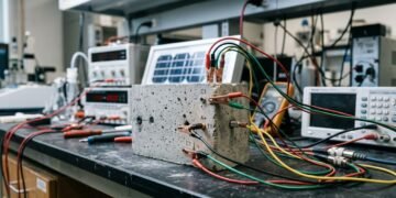 Pesquisadores do MIT desenvolvem concreto condutor que armazena 10 vezes mais energia, até 2 kWh por m³, podendo transformar paredes e pontes em baterias estruturais