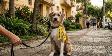 O significado crucial das fitas coloridas nas guias de cães e o que elas indicam sobre a socialização do pet