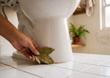O poder de colocar uma única folha louro atrás do vaso sanitário