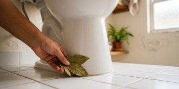 O poder de colocar uma única folha louro atrás do vaso sanitário