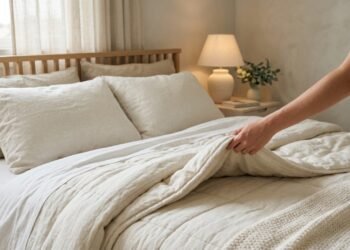 A cor que está em alta nos jogos de cama e transforma o quarto em um ambiente acolhedor
