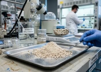 Cientistas da Northwestern desenvolvem material inovador feito com água do mar, eletricidade e CO2; ele pode substituir a areia no concreto